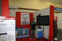 pemasangan sewa lcd tv menggunakan stand (kaki)